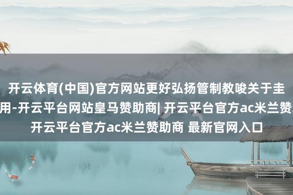 开云体育(中国)官方网站更好弘扬管制教唆关于圭表微短剧的积极作用-开云平台网站皇马赞助商| 开云平台官方ac米兰赞助商 最新官网入口