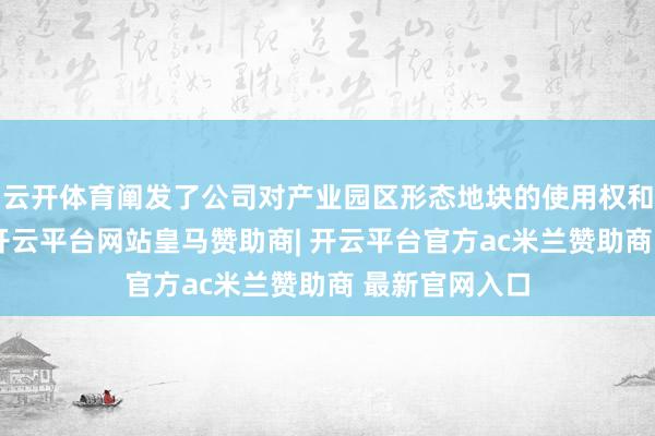 云开体育阐发了公司对产业园区形态地块的使用权和房屋通盘权-开云平台网站皇马赞助商| 开云平台官方ac米兰赞助商 最新官网入口