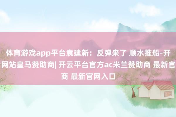 体育游戏app平台袁建新：反弹来了 顺水推船-开云平台网站皇马赞助商| 开云平台官方ac米兰赞助商 最新官网入口
