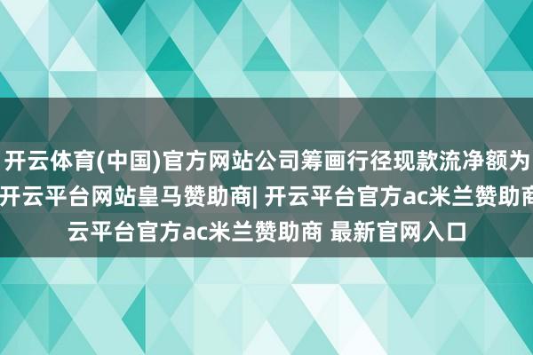 开云体育(中国)官方网站公司筹画行径现款流净额为9007.16万元-开云平台网站皇马赞助商| 开云平台官方ac米兰赞助商 最新官网入口