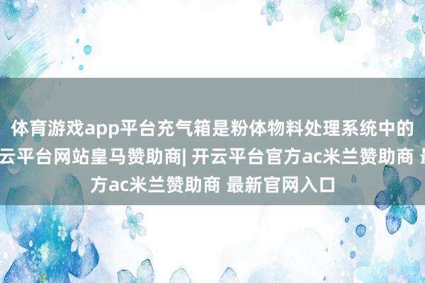 体育游戏app平台充气箱是粉体物料处理系统中的要津装配-开云平台网站皇马赞助商| 开云平台官方ac米兰赞助商 最新官网入口