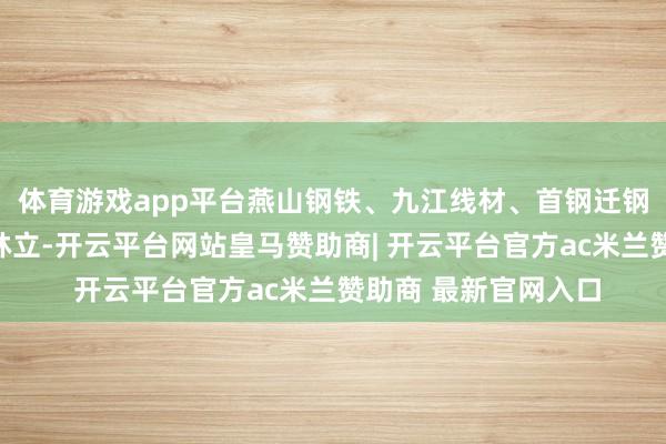 体育游戏app平台燕山钢铁、九江线材、首钢迁钢、鑫达钢铁的厂房林立-开云平台网站皇马赞助商| 开云平台官方ac米兰赞助商 最新官网入口